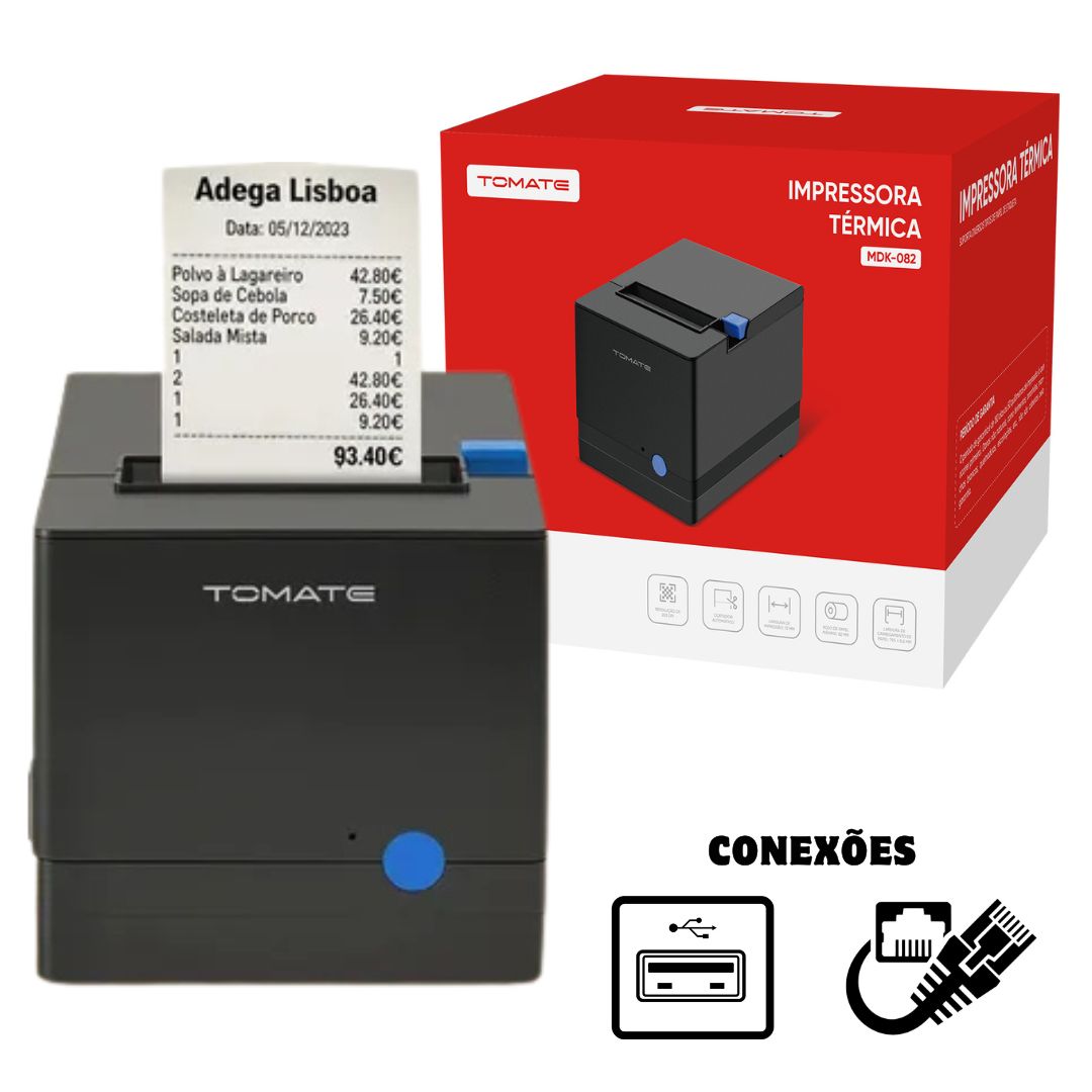 Impressora Térmica MDK-082 80mm USB & LAN Ethernet com Guilhotina – Bivolt